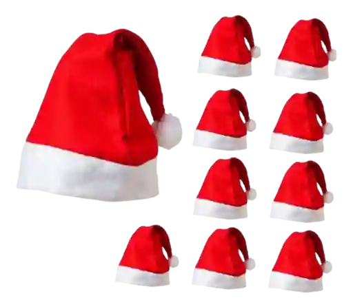 Gorro Navideño Navidad Economico Rojo 35 Cm X1 Und