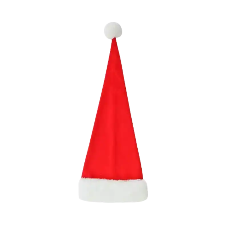 Gorro Navideño Navidad Rojo Extra Largo 84 Cm X3 Und