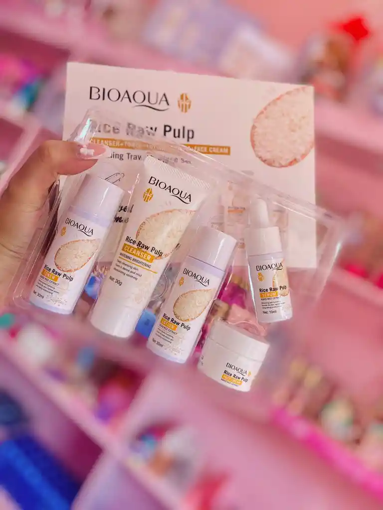 Amor Y Amistad 🌾 Kit Viajero De Arroz Bioaqua – Hidratación E Iluminación Al Instante ✨🍚