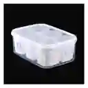 Recipiente Acrílico X6 Compartimentos Pequeño Contenedor Alimentos