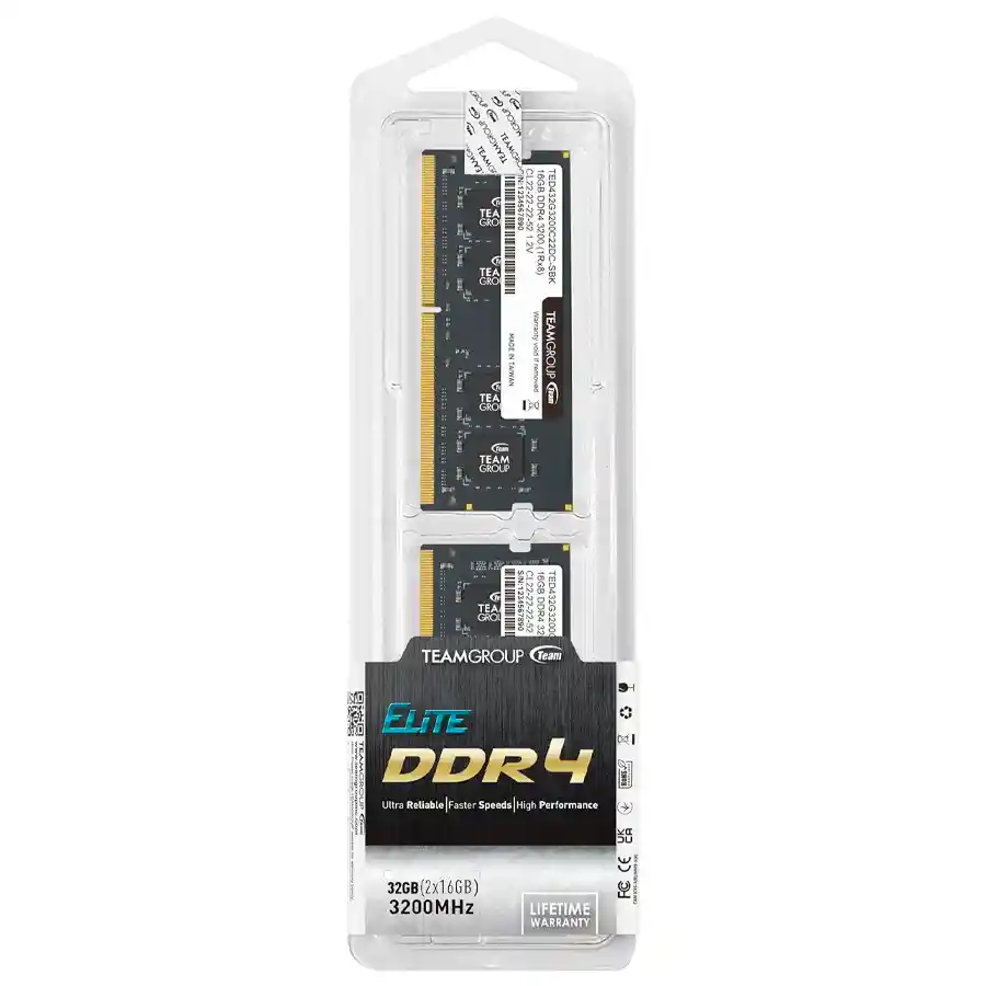 Kit Memoria Ram Laptop Ddr4 32gb 3200mhz Teamgroup Elite