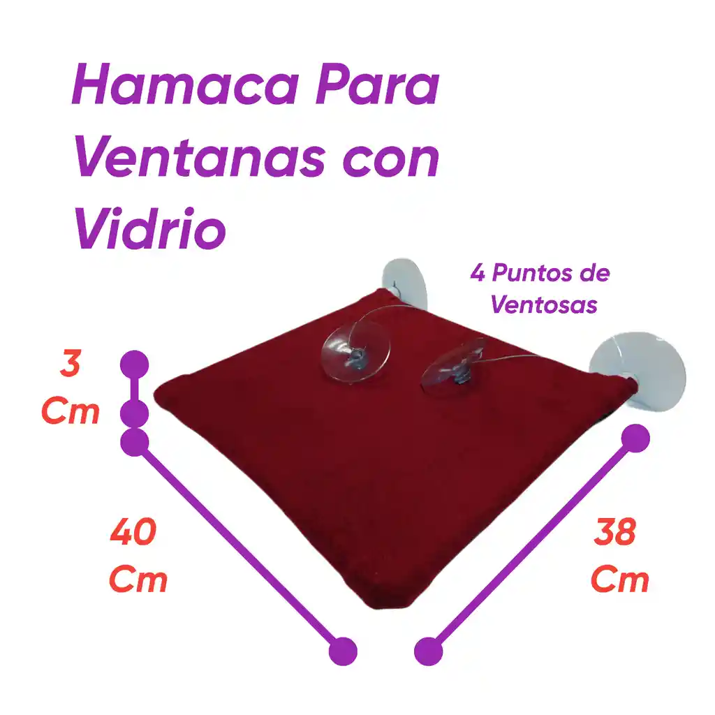 Cama Hamaca Para Gato 40 Cm X 40 Cm Vidrio Gris