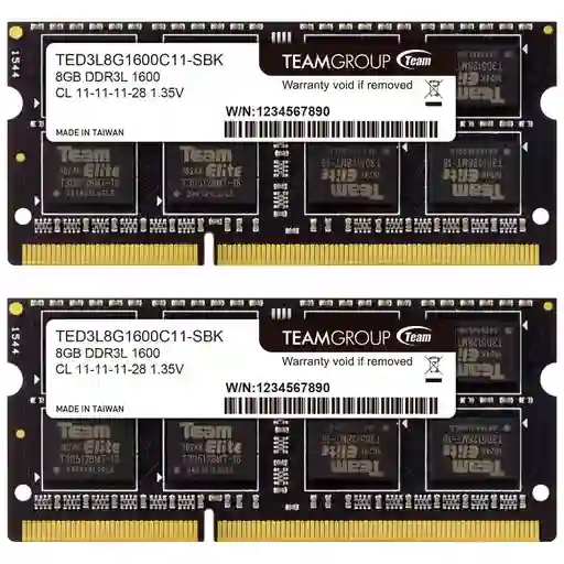 Kit Memoria Ram Laptop Ddr3 16gb 1600mhz Teamgroup Elite