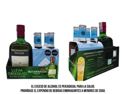 Buchanan's 12 Años + Gratis Four Pack Tónica Mil976