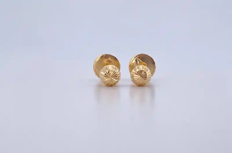 Topos De Oro Bola Diamantada De 3mm 06gms Oro 18 Kilates
