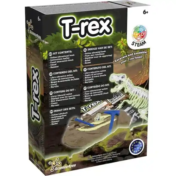Kit Excavación T-rex Brilla En La Oscuridad