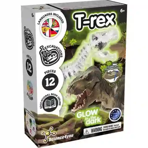 Kit Excavación T-rex Brilla En La Oscuridad