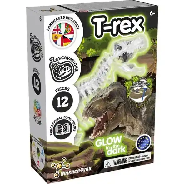 Kit Excavación T-rex Brilla En La Oscuridad