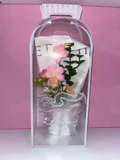 Flores Rosadas Tejidas