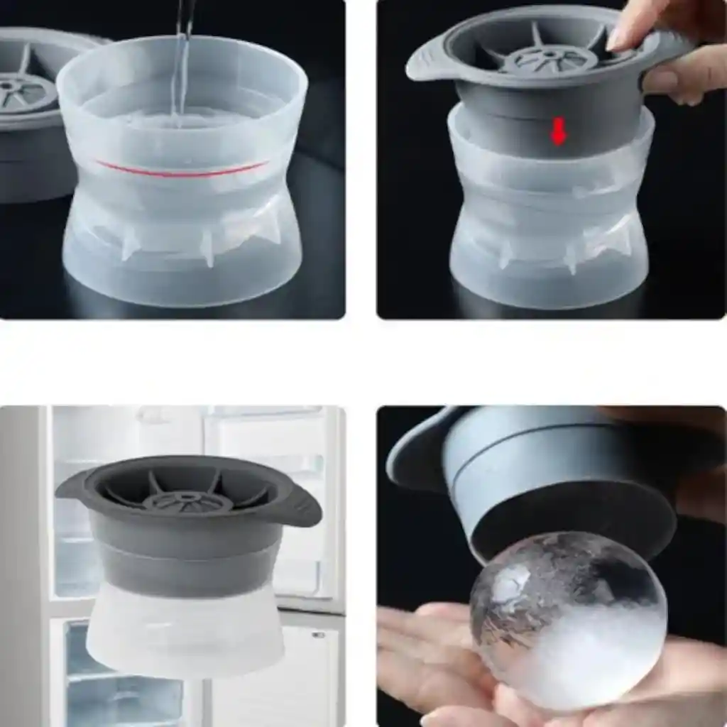 Hielera Molde De Silicon Esfera