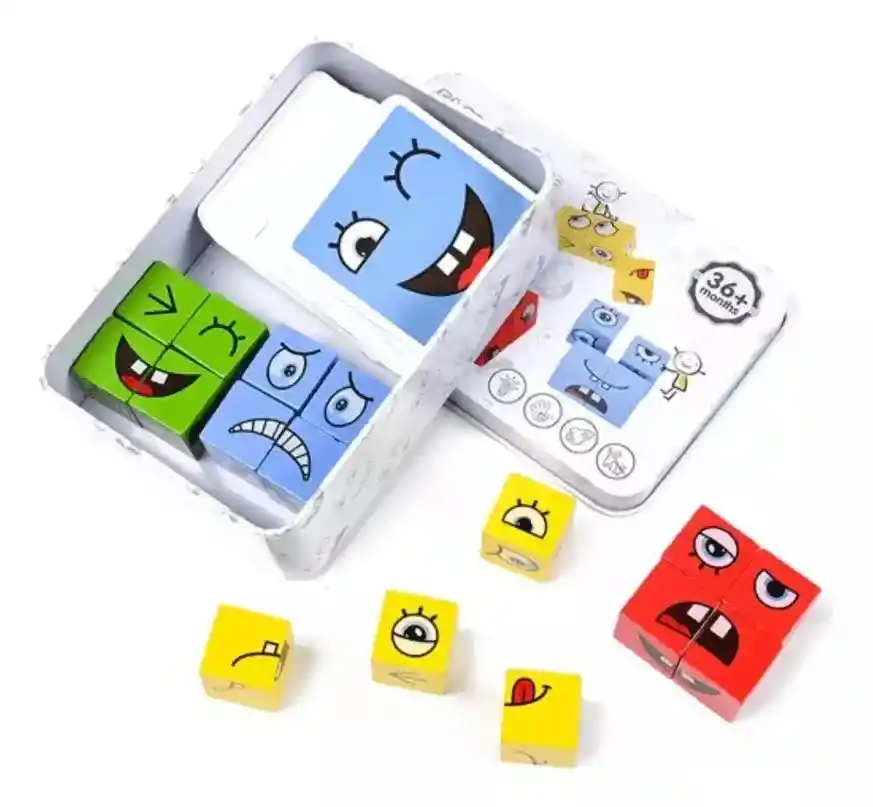 Face Change Cubos Juego De Mesa Didáctico Montessori Niños
