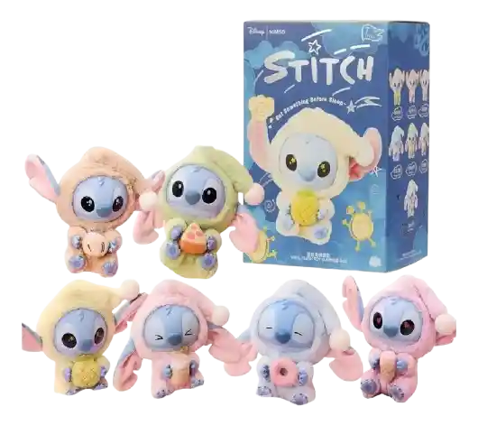 Labubu Peluche Muñeco Llavero Stitch Kawai Caja Sorpresa 7 Lindos Diseños
