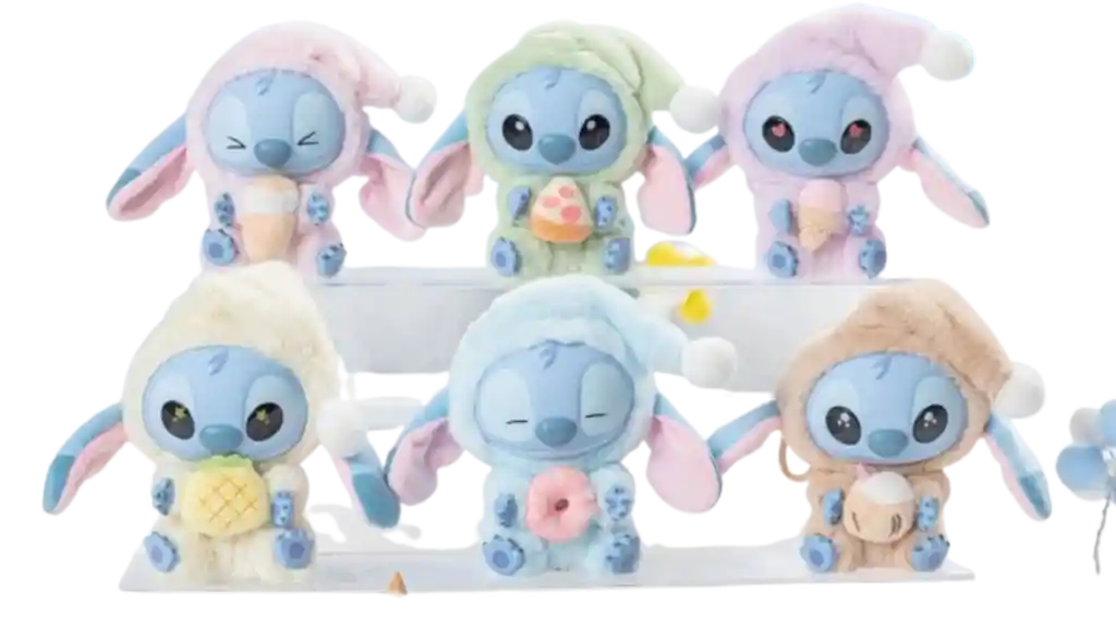 Labubu Peluche Muñeco Llavero Stitch Kawai Caja Sorpresa 7 Lindos Diseños