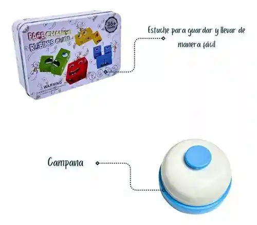 Face Change Cubos Juego De Mesa Didáctico Montessori Niños