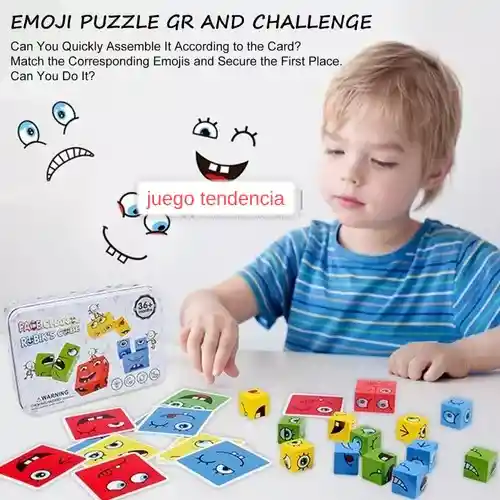 Face Change Cubos Juego De Mesa Didáctico Montessori Niños