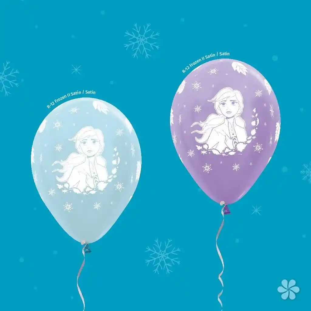 2 Globos Frozen Inflados Con Helio