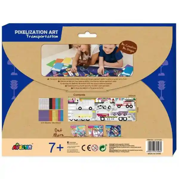 Arte Pixeles Transportes Poster Gigante Con 10.000 Pegatinas