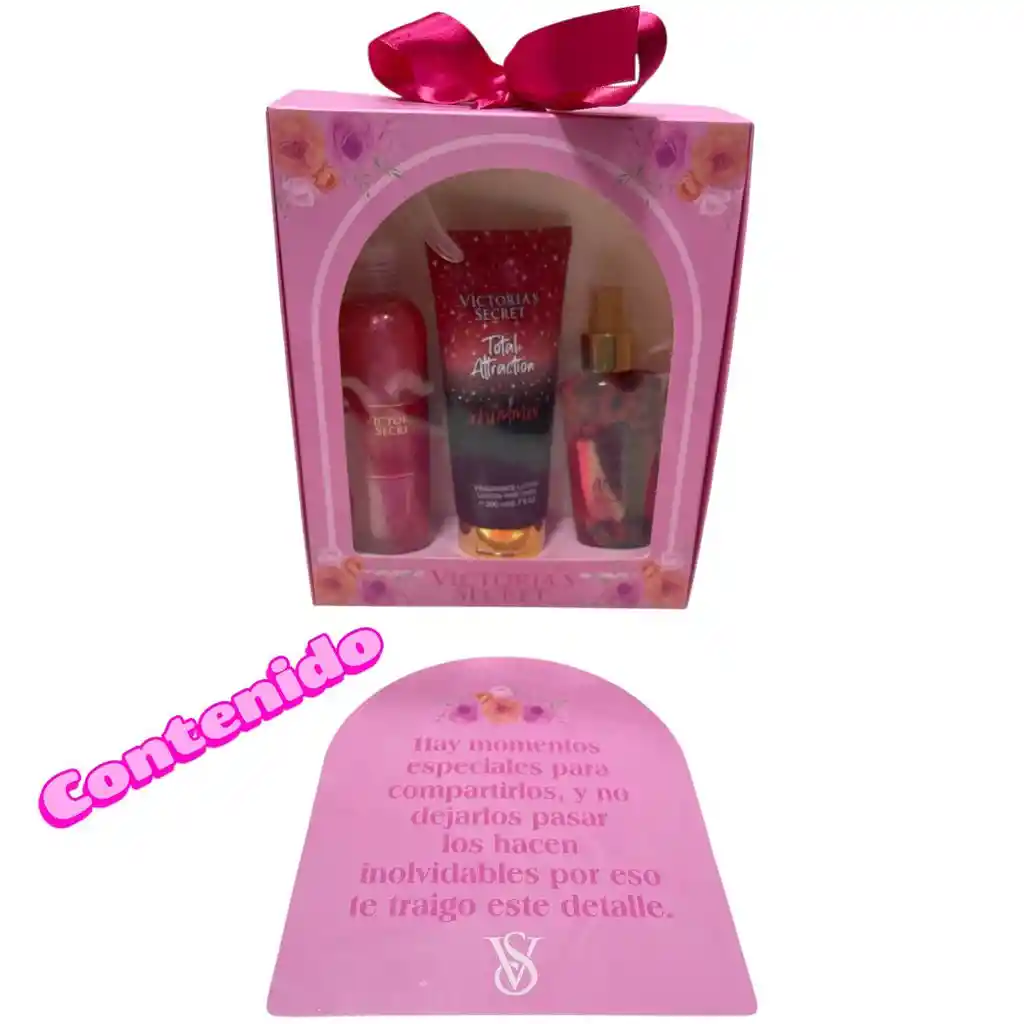 Estuche Regalo Victoria Secret 3 Piezas Splash Crema Tarjeta