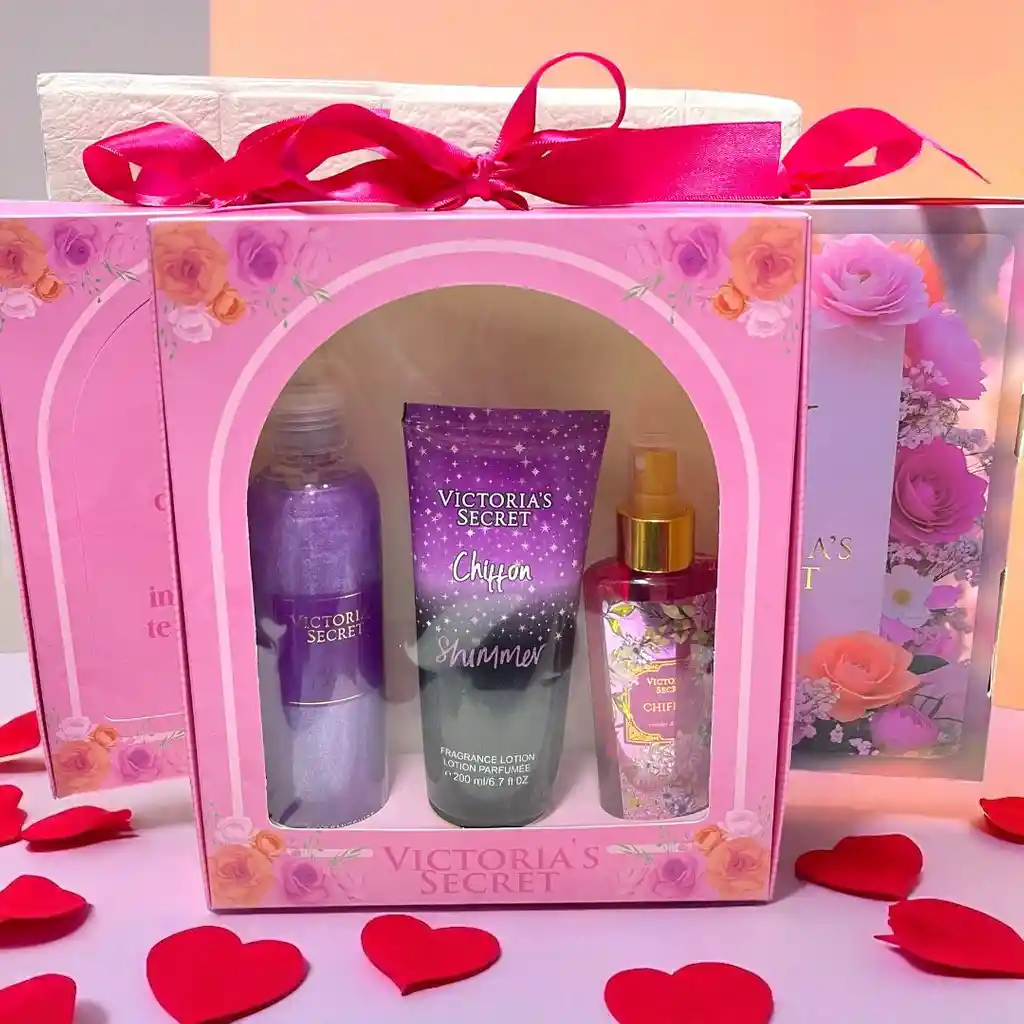 Estuche Regalo Victoria Secret 3 Piezas Splash Crema Tarjeta
