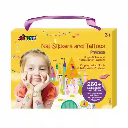 Stickers Para Uñas Y Tatuajes Princesas Set Creativo