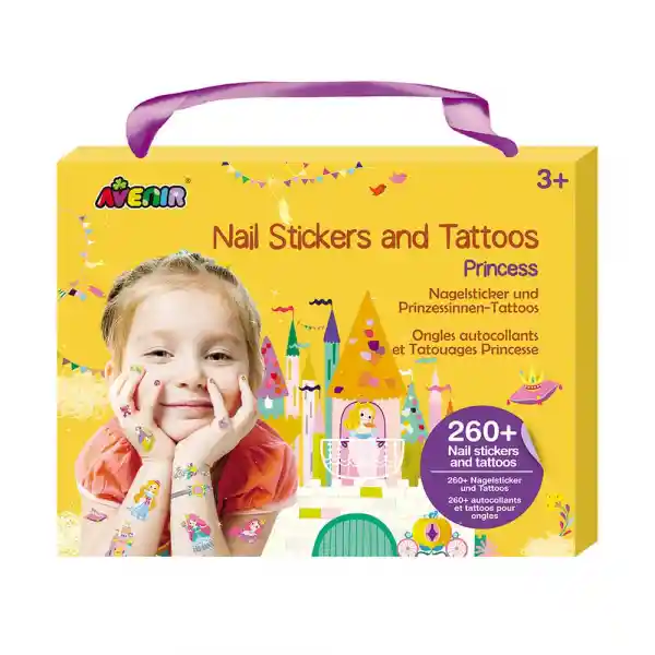 Stickers Para Uñas Y Tatuajes Princesas Set Creativo