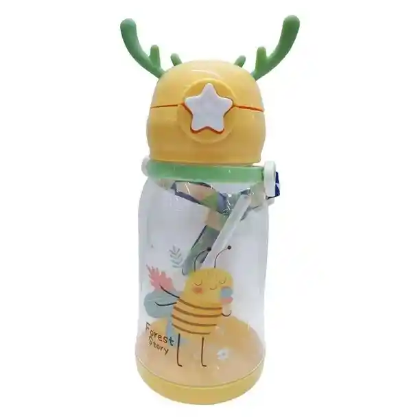 Botella Para Agua Importación Venado Amarillo 600ml