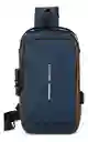 Mochila Impermeable Antirrobo Jutang Para Hombre Con Carga Usb Oro Azul