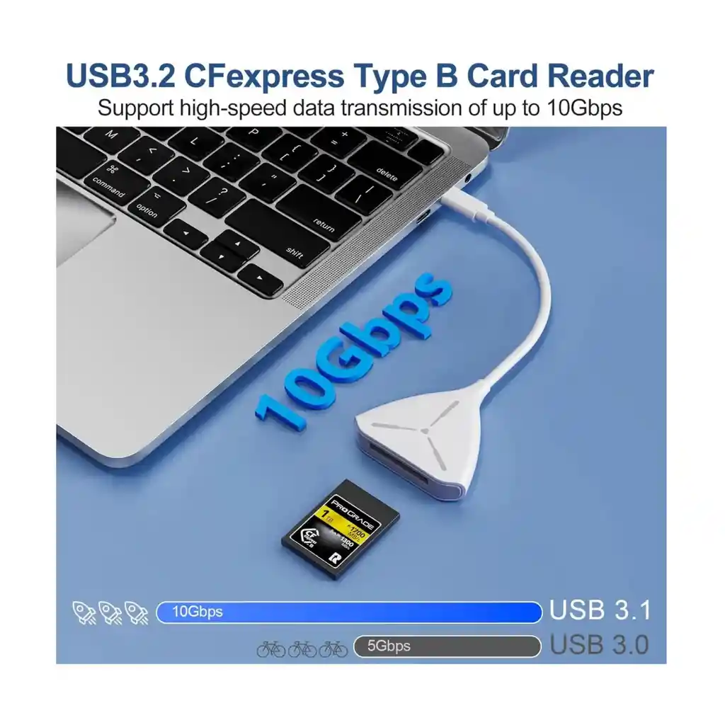 Lector De Tarjetas Memorias Cfexpress Tipo B Usb Tipo C Gen2