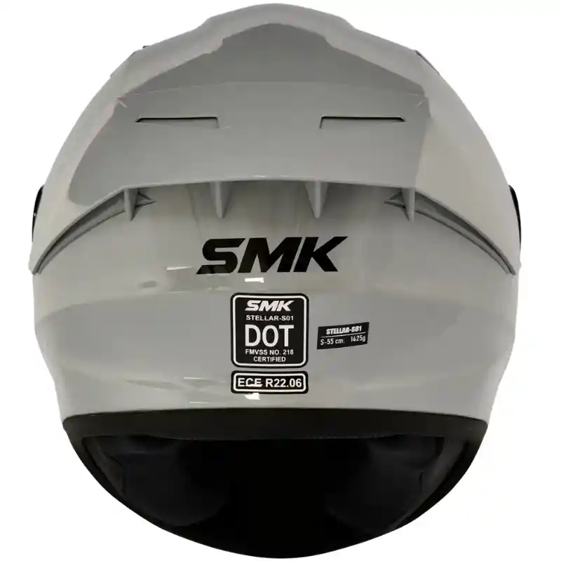Casco Integral Moto Smk Stellar Solid Gris Nardo Certificado Disponible Talla L