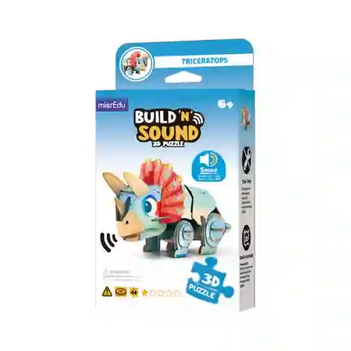 Rompecabezas 3d Triceratops Con Sonido