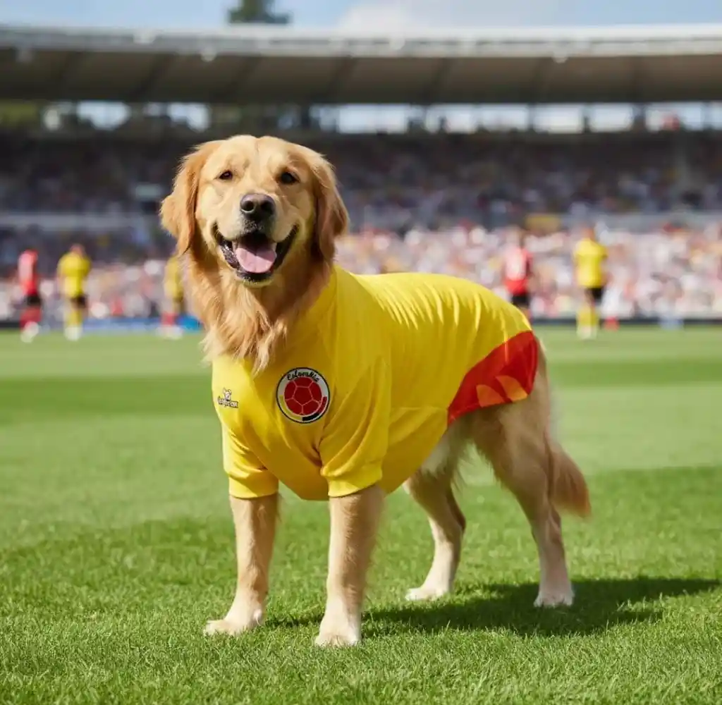 Camiseta Para Perros Colombia Talla M ( Razas Guia Pomerania )