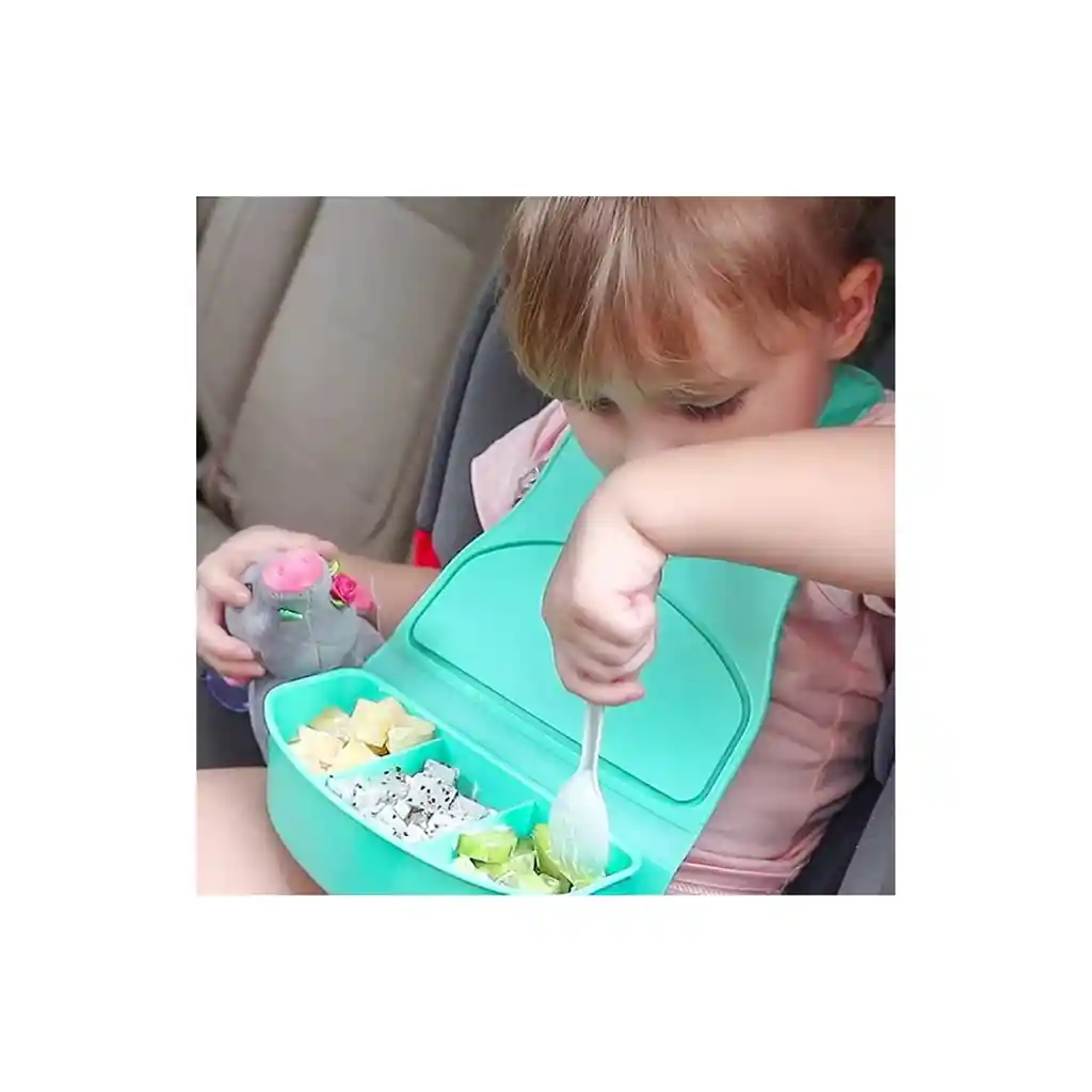 Babero Para Niños Tipo Plato En Silicona