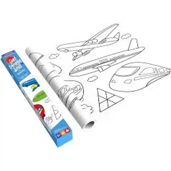 Pergamino Gigante Para Colorear Vehículos Actividad Creativa