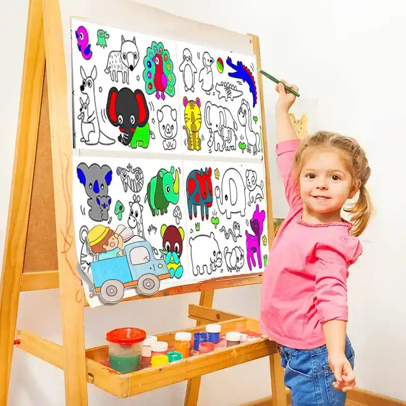 Rollo De Papel De Dibujo Para Colorear Pintar Para Niños