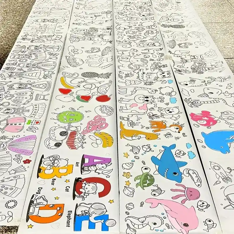 Rollo De Papel De Dibujo Para Colorear Pintar Para Niños