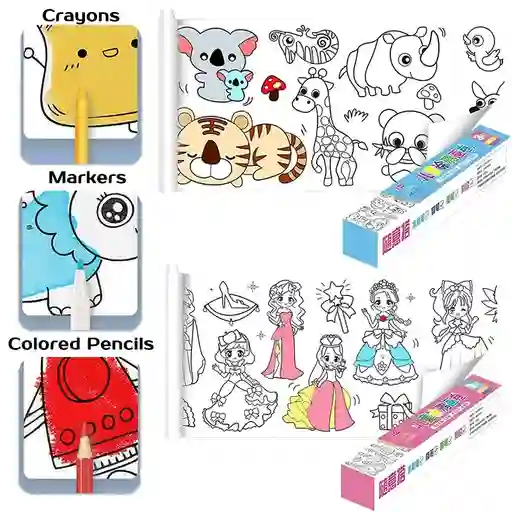 Rollo De Papel De Dibujo Para Colorear Pintar Para Niños