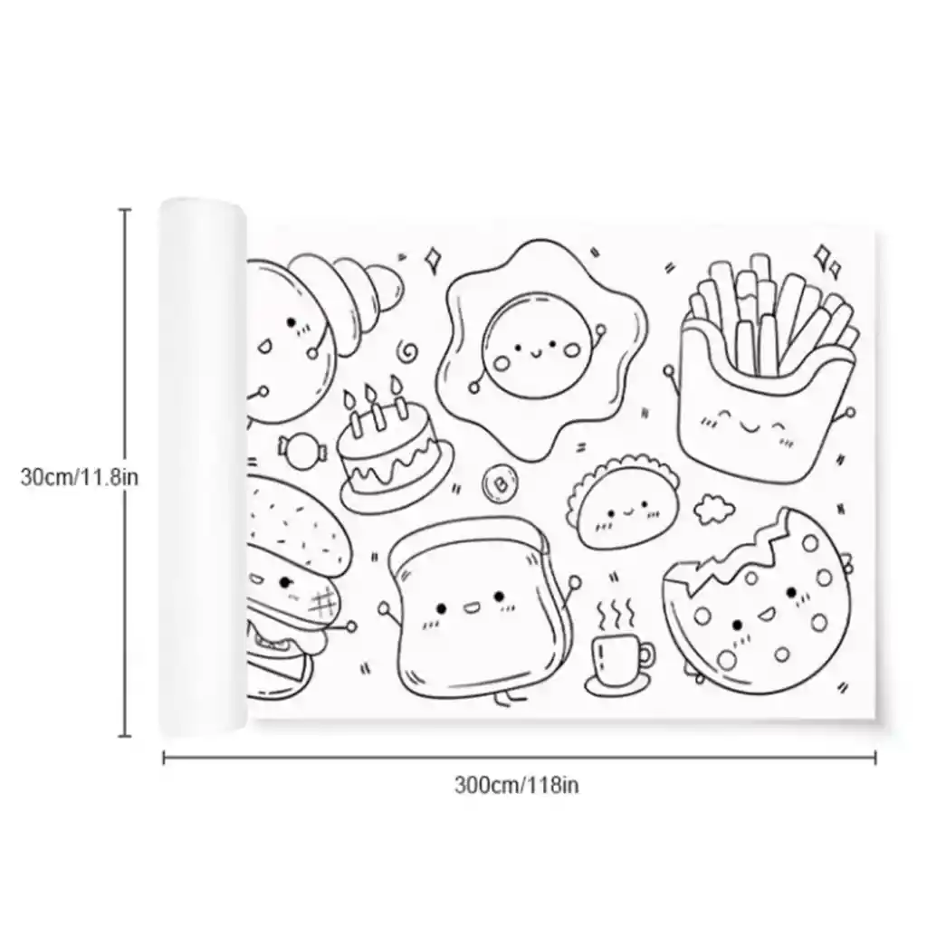 Rollo De Papel De Dibujo Para Colorear Pintar Para Niños