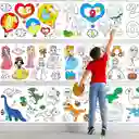 Rollo De Papel De Dibujo Para Colorear Pintar Para Niños