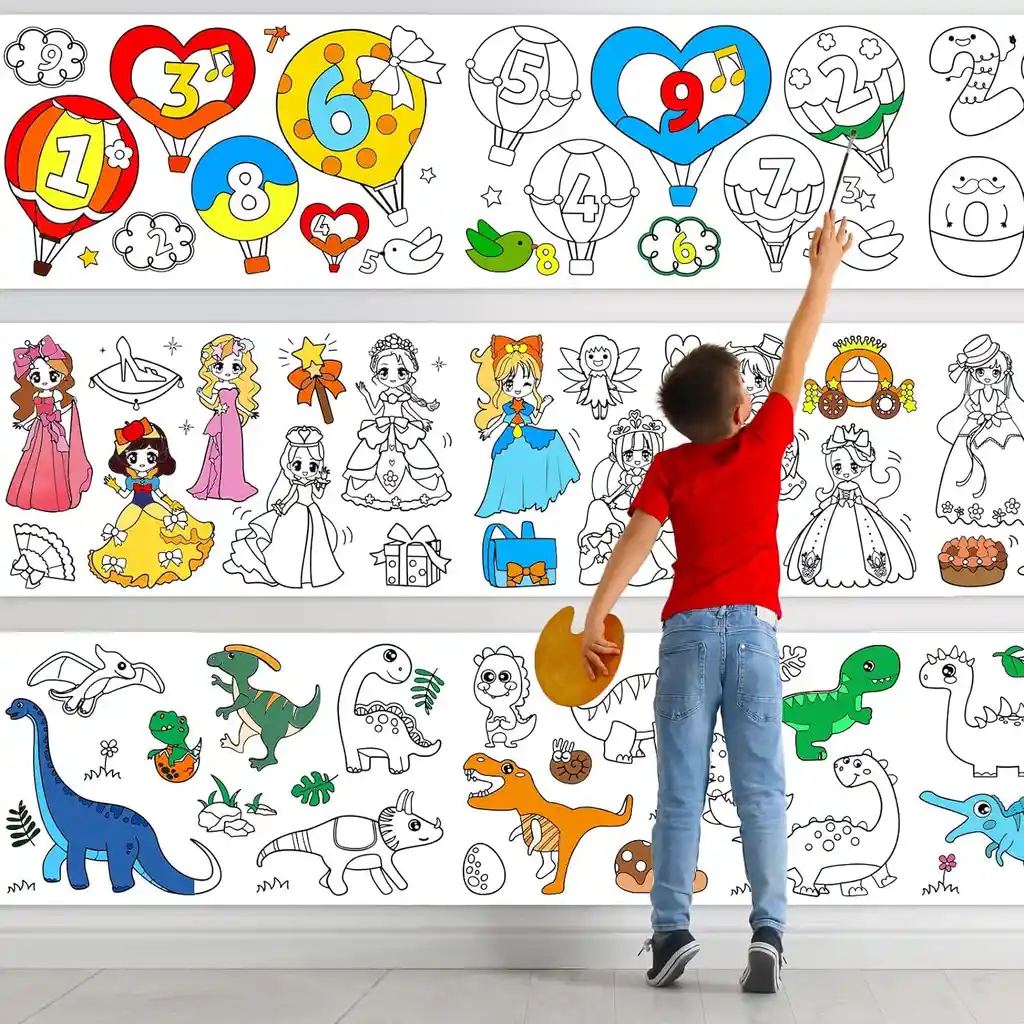 Rollo De Papel De Dibujo Para Colorear Pintar Para Niños