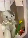 Peluche Blanco Con Tulipán Amarillo Y Chocolates En Bolsa - Flores Amarillas