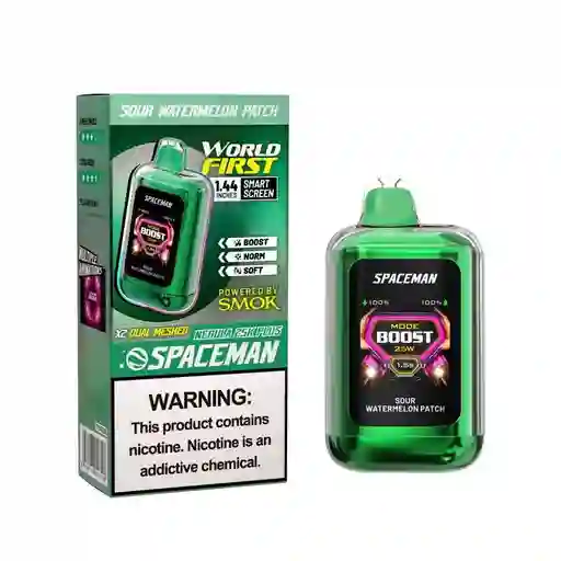 Vape Spaceman 18k - Sour Watermelon Patch - 18.000 Puff - Nicotina 5%