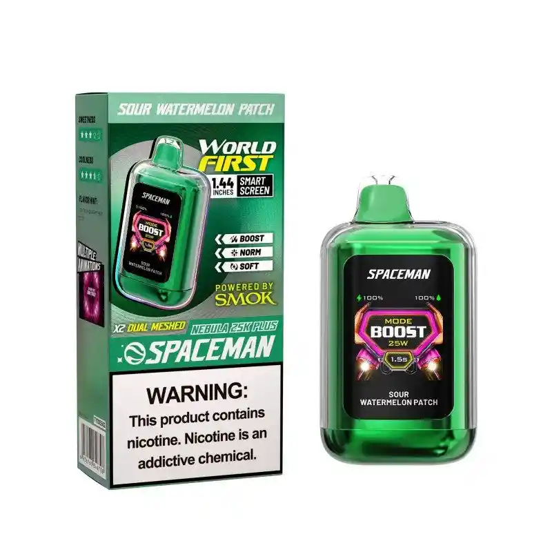 Vape Spaceman 18k - Sour Watermelon Patch - 18.000 Puff - Nicotina 5%