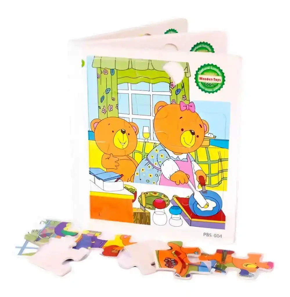 Libro Rompecabezas Tematico Madera Juguete Aprendizaje Niños