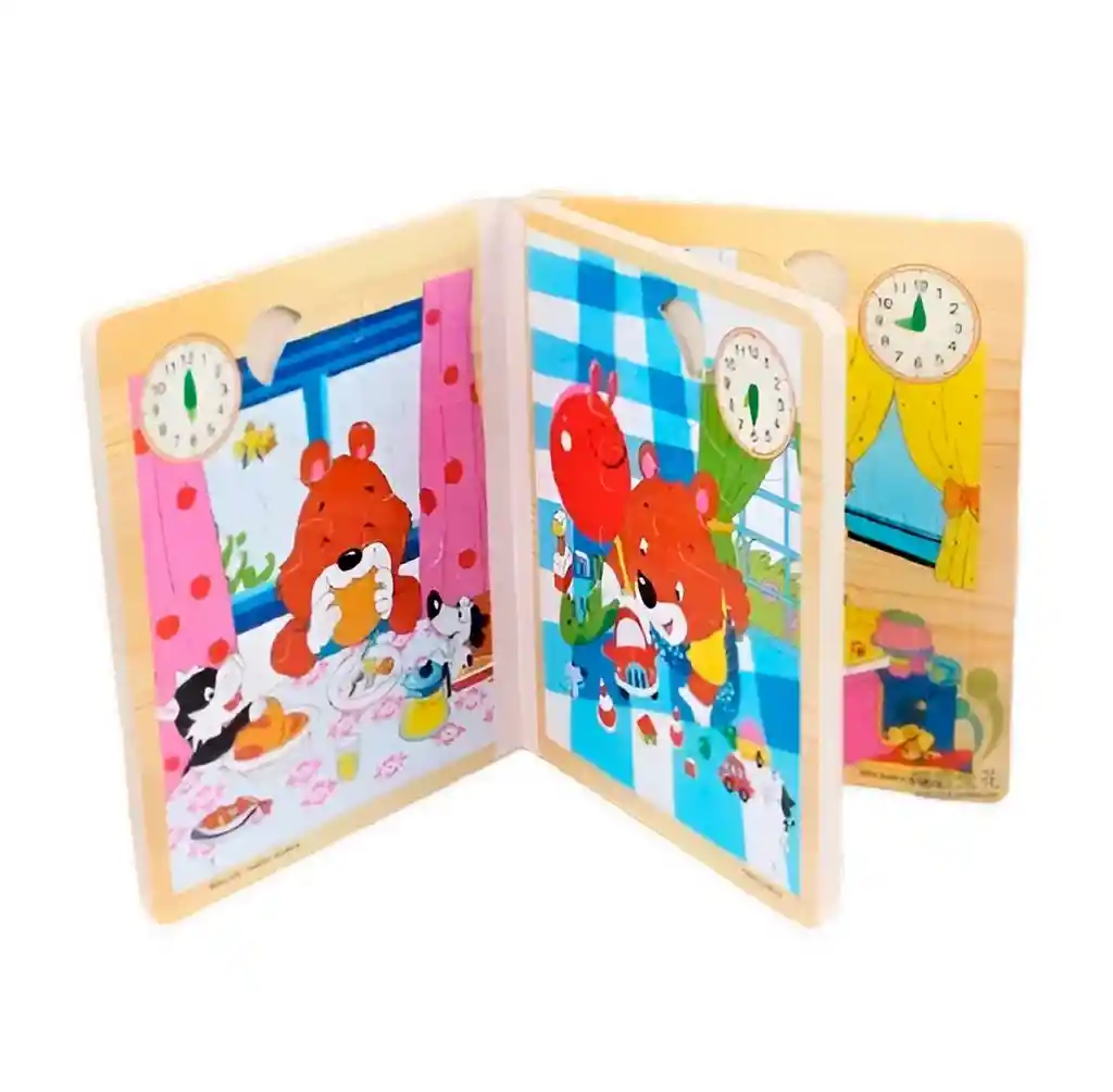 Libro Rompecabezas Tematico Madera Juguete Aprendizaje Niños