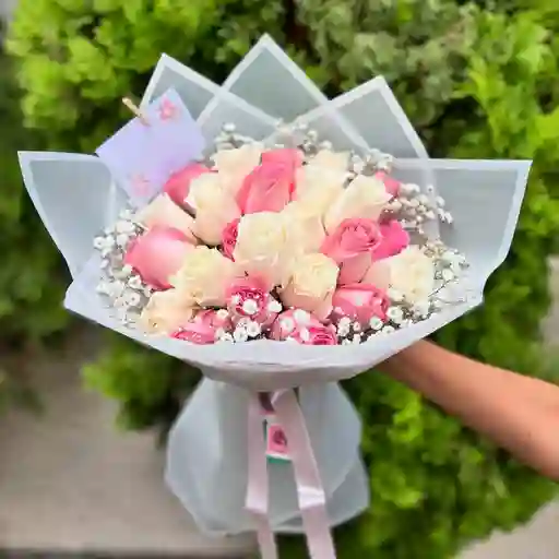 Ramo Rosas Rosadas 24und