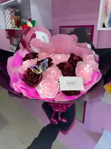 Bouquets Rosas Eternas Con Peluche Lotso