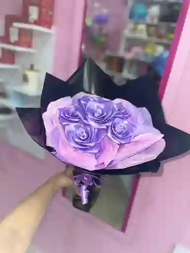 Bouquet Rosas Moradas Eternas