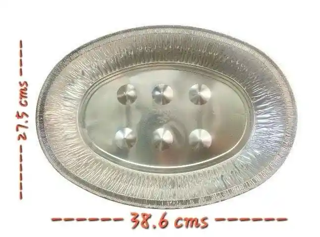 Molde Aluminio Ovalado 4000 Ml