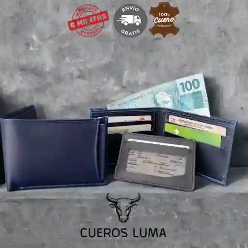 Billetera Tarjetero Azul