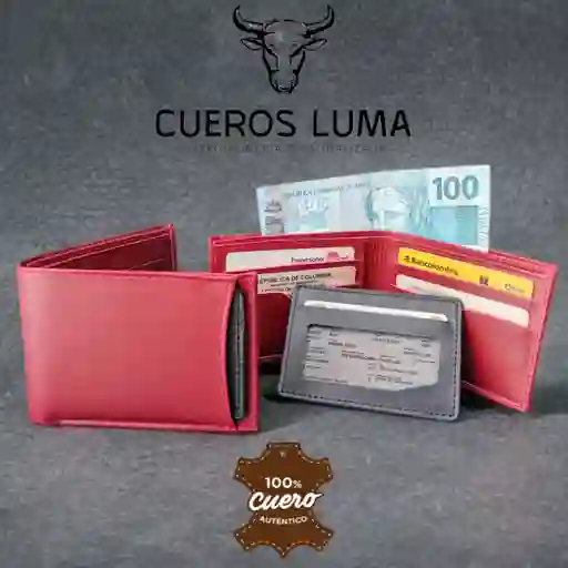 Billetera Tarjetero Roja
